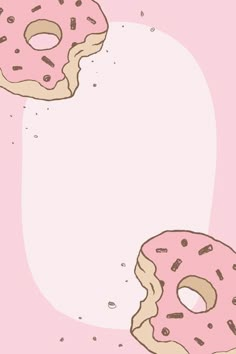 two pink donuts with sprinkles on them