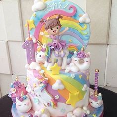 Unicorn Party Cake, Unicorn Cake Ideas, Party Cake Ideas, Unicorn Treats, Little Pony Cake, Party Decor Ideas, Pony Cake, Cake Kids