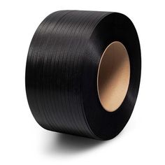 a roll of black duct tape on a white background