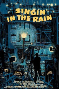 a movie poster for singin in the rain