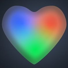 a colorful heart on a black background