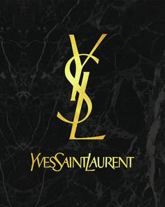 Ysl Logo Wallpaper, Ysl Wallpaper, Ysl Print, Yves Saint Laurent Logo, Chanel Art Print, Logo Luxe, Yves Saint Laurent Couture