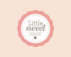 the little sweet pastry boutique logo is displayed on a white background with blue trimmings