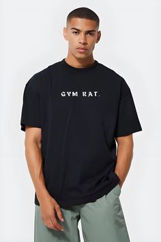 Elevate your workout routine with our stylish Gym Rat Tshirt! Designed for both men and women, this oversized gym t-shirt offers unbeatable comfort and functionality. Key Features: Oversized Design: Experience ultimate freedom of movement during your workouts with our spacious and comfortable fit. Unisex Sizing: Perfectly tailored for men and women, ensuring a flattering and versatile fit for all body types. Moisture-Wicking Fabric: Stay dry and cool, thanks to the advanced moisture-wicking tech Cheap Moisture-wicking T-shirt For Gym, Breathable Relaxed Fit T-shirt For Athleisure, Functional Relaxed Fit T-shirt For Gym, Sporty Text Print T-shirt For Gym, Relaxed Fit Short Sleeve T-shirt For Light Sports, Gym T Shirt Design Men, Casual Letter Print T-shirt For Training, Workout T-shirt With Text Print And Relaxed Fit, Relaxed Fit Gym T-shirt With Text Print