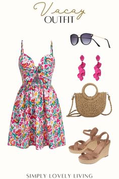 Cute Vacation Outfit Ideas | Spring Outfit | Summer Outfit | Pink Outfit | Girly Outfit | Pink Dress | Shein Dresses | Pink Earrings Pink Dress Shein, Vacation Outfit Ideas, Outfit Ideas Spring, Cute Vacation Outfits, Girly Outfit, Chic Jeans, Beauty Finds, Outfit Pink, Mommy Style