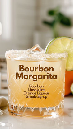 Bourbon Margarita Moscato Mixed Drinks, Drinks With Orange Liquor, Yellowstone Themed Cocktails, Bourbon Margarita Recipe, Homemade Cocktail Mixers, Orange Liquor Drinks Cocktails, Drink Specials For Bars, Ready To Drink Cocktails, Anejo Tequila Cocktails Recipe