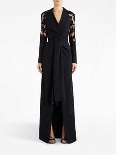 ETRO V-neck semi-sheer Dress - Farfetch Formal V-neck Belted Dress With Tie Waist, Elegant V-neck Belted Dress For Evening, Black Belted Evening Dress, Formal V-neck Dress With Belt, Luxury Belted Cocktail Dress, Elegant Party Dress With Belt Detail, Elegant V-neck Dress With Belt, Elegant Black Belted Dress For Party, Elegant Belted Cocktail Maxi Dress