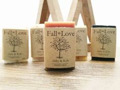 Wedding Soap Favors, Fall Party Favors, Fall Favor, Fall In Love Bridal Shower, Wedding Soap, Soap Wedding Favors, Love Autumn, Custom Party Favors, Wedding Favors Fall