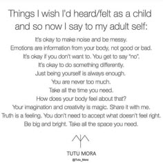 a poem written in black and white that says things i wish i'd heard as a child and so now i say to my adult self