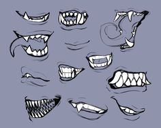 an image of various mouths and teeth