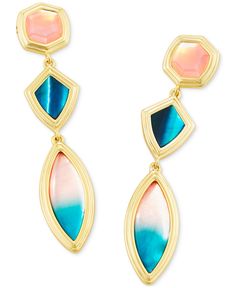 in stock Kendra Scott Earrings, Fashion Jewelry Earrings, Fashion Watches, Color Mixing, Jewelry Watches, Gold Plate, Buy Online, Jewelry Earrings