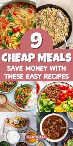 9 cheap meals to save money with these easy recipes