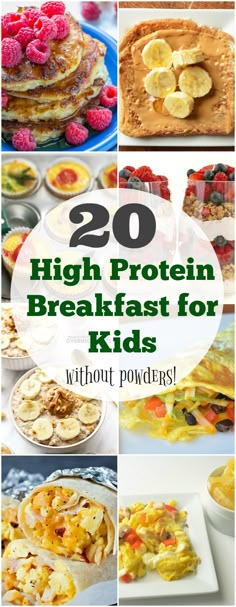 20 high protein breakfasts for kids without powdered sugar