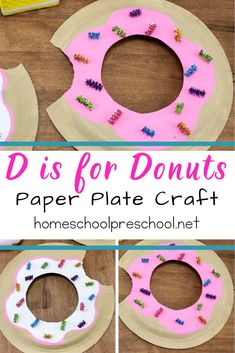 paper plate crafts for kids to make with doughnuts