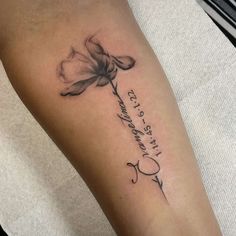 a woman's arm with a flower and the words, i love you always