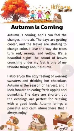 an autumn is coming poem written in english