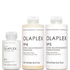 Olaplex No. 3 Hair Perfector 3. 3 oz No. 3 Hair Perfector is a concentrated treatment that strengthens the hair from within, reducing breakage and improving its look and feel. It is not a conditioner, it's an at-home treatment that contains the same active ingredient found in all professional Olaplex products. Created by two of the top PhD's in chemistry and materials science, Olaplex products feature first-of-their-kind, patented, bond-building technology, which relinks the broken disulfide bon Olaplex Products, Olaplex No 3, Stop Hair Breakage, Hair Kit, Hydrate Hair, Damaged Hair Repair, Hair Breakage, Hair Care Products, Hair Strengthening