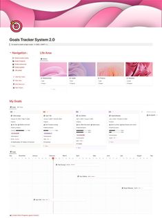 an image of a website page with pink waves