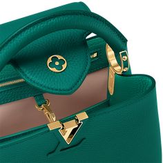 LOUIS VUITTON® - Capucines Bb - Green Minimalist Accessories Jewellery, Louis Vuitton Capucines Bb, Fancy Handbags, My Style Bags, Louis Vuitton Capucines, Handbag Essentials, Minimalist Accessories, Luxury Purses, Best Bags