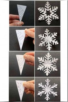 how to make a snowflake out of paper