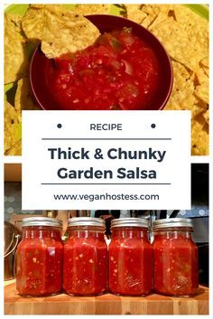 the recipe for thick and chunky garden salsa