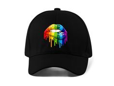 Pride Lips, Miami Logo, Bucket Cap, Logo Baseball, Cap Designs, Hat Ideas, Retro Waves, Dtf Printing, Sports Caps