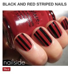 Red And Black Nail Designs, Chevron Nail Designs, Striped Nail Designs, Red Ombre Nails, Dot Nail Designs, Ombre Nail Art Designs, Red Nails Glitter, Black Nails With Glitter