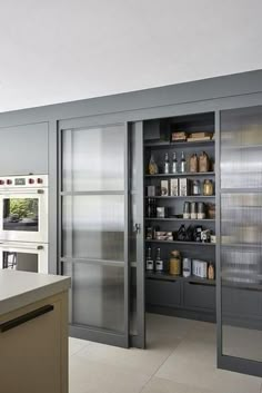 the kitchen is clean and ready to be used as a storage area for cooking utensils