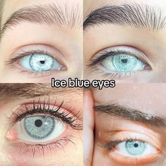 Ice Blue Eyes, Pretty Eyes Color, Blue Eyes Aesthetic, Rare Eye Colors, Eye Color Chart, Rare Eyes, Blue Eye Color, Beautiful Eyes Color, Eyes Artwork