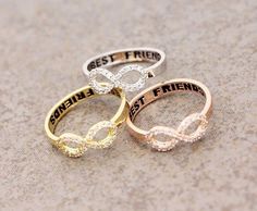 All kinds Best Friend Rings, Friend Rings, Pretty Jewelry Necklaces, Floating Necklace, Sister Jewelry