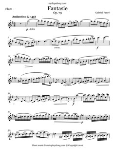 sheet music with the words fantassie written in black and white, on top of it