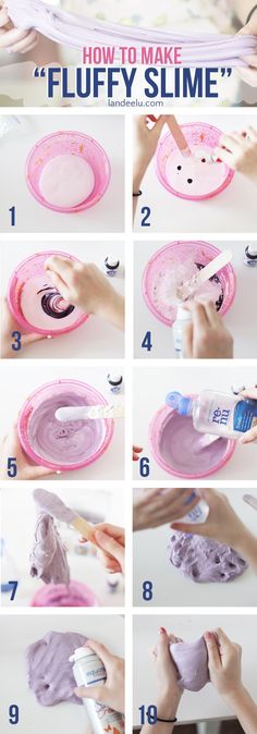 instructions for how to make fluffy slime