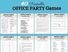 the 40 printable office party games