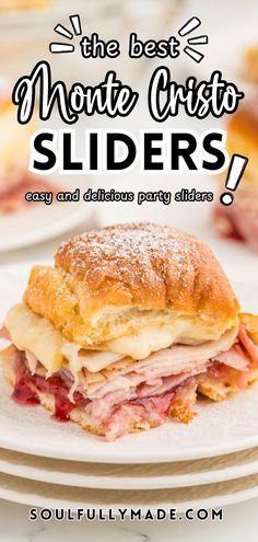 the best monte cristoo sliders are easy and delicious party appetizers