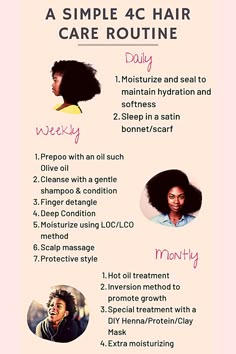 Must Have Hair Products For Natural Hair, Taking Care Of Afro Hair, Afro Care Tips Hair Growth, Natural Hair Daily Routine, How To Take Care Of Type 4c Hair, Healthy Hair Routine For Black Women, Wash Day Routine For Hair Growth, Afro Hair Care Tips, Afro Hair Daily Routine