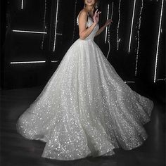 Glittering Dress, Cheap Prom Dresses Online, Sequin Ball Gown, Ball Gown Prom Dresses, Gown Prom Dresses, Spaghetti Strap Wedding Dress, Dress Wedding Party, Wedding Dresses With Straps, Sequin Prom Dresses