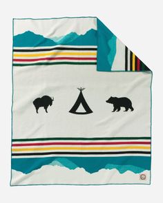 Crown of the Continent Blanket by Pendleton Woolen Mills USA - Your Western Decor Pendleton Wool Blanket, Park Blanket, Anniversary Blanket, Colorado Ranch, Pendleton Blanket, Glacier Park, Pendleton Woolen Mills, Twin Blanket, Hudson Bay