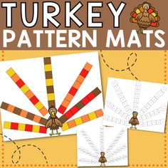 turkey pattern mats for kids to make