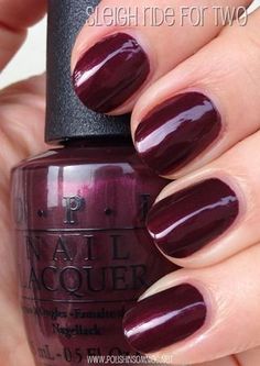 OPI Sleigh Ride for Two Opi Gel Polish Colors Fall, Opi Burgundy Nail Polish Gel, Bordeaux Essie Nail Polish, Opi Dark Red Nail Polish, Dark Red Brown Nail Polish, Opi Dark Burgundy Nail Polish, Opi Nail Colors, Pretty Nail Colors