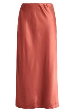 Complete your look with the understated sophistication of this smooth satin midi skirt. 32 1/2" center front length (size Medium) Unlined 54% polyester, 46% rayon Machine wash, line dry Imported Satin Midi Skirt, Midi Skirt, Rust, Top Brands, Nordstrom, Great Deals, Satin, Size Medium, Luxury Fashion