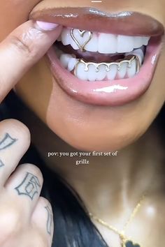 Women’s Teeth Grills, Grills Ideas Teeth, Heart Grill Teeth, Grills For Girls Teeth, Bottom Bar Grill Teeth, Female Bottom Grill, Gold Tooth Gems Ideas, Kim K Grill, Grills Design Teeth