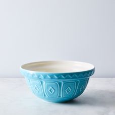 Stir some color into your kitchen with the Mason Cash Color Mix mixing bowl range. The S24 (9.5") mixing bowl retains the charm of Mason Cash classics whilst bringing a bright, vibrant palette to any kitchen. Made from chip resistant earthenware, the bowl counters the tendency to move during manual mixing and the patterned exterior helps grip the bowl. L 9.5 in x W 9.5 in x H 4.5 in Care & Use Microwave SafeDishwasher Safe Small Pottery, Mason Cash, Tool Cake, English Village, Milk Cookies, Jams & Jellies, Color Mix, Mixing Bowls, Bread Dough