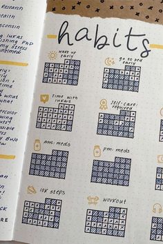 Habit Tracker Doodle, Bujo Weekly Tracker, Creative Habit Tracker Ideas, Bulett Journal Ideas September, Bujo Expense Tracker, Boju Journal Ideas, Bujo Money Tracker, Habit Tracker Journal Ideas, Habits Tracker Ideas