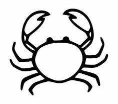 a black and white image of a crab