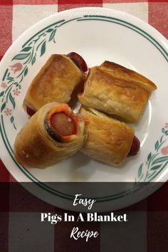 pigs in a blanket recipe on a plate