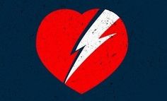 a heart with a lightning bolt in the middle