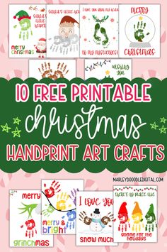 10 free printable christmas handprint art crafts