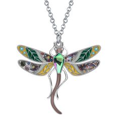 PRICES MAY VARY. Weight: 17g Dragonfly size :40mm x 45mm approximately 1.57"tall & 1.77" width Lobster claw closure .Small link 18 inch Chain Enamel on surface,light weight pendant,nickel free BONSNY Design, suitable as gift to your lovers people. Made by Enamel zinc alloy, imitation rhodium plated silver,neckel free.Design&Produce by Bonsny Jewelry BONSNY HAVE COPYRIGHTS Women Nature, Surface Light, Lover Jewelry, Necklaces Pendant, Dragonfly Necklace, Dragonfly Pendant, Coffee Accessories, Bike Accessories, Nature Lover