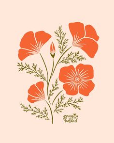 an orange flower on a pink background with the words happy mother's day written below it