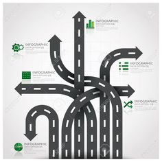 an info graphic with roads and arrows pointing in different directions stock photo, images and royalty